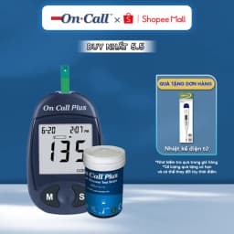 Thumbnail Máy Đo Đường Huyết On Call Plus Kèm Hộp 25 Que Thử Đường Huyết On Call Plus [Bảo Hành Trọn Đời] 1