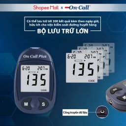 Thumbnail Máy Đo Đường Huyết On Call Plus Kèm Hộp 25 Que Thử Đường Huyết On Call Plus [Bảo Hành Trọn Đời] 4