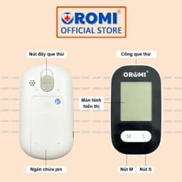 Thumbnail Máy đo đường huyết OROMI CMS10A - COMBO 50 que test + kim TẶNG 01 máy đo - Bảo hành trọn đời 4