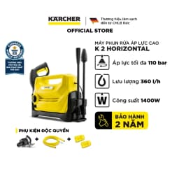 Thumbnail Máy phun rửa áp lực cao Karcher K2 Horizontal động cơ chổi than, áp lực 110 bar và đã bao gồm dây cấp nước 2