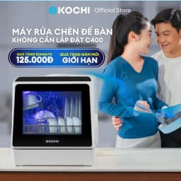 Thumbnail Máy rửa chén bát để bàn C400 - Không cần lắp đặt - Sức chứa 4 bộ - Rửa nước nóng, sấy khô hoàn hảo 1