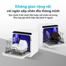 Thumbnail Máy rửa chén bát để bàn KOCHI C300 - Không cần lắp đặt - Chứa 4 bộ - Rửa nước nóng & Sấy nóng diệt khuẩn 4