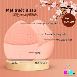 Thumbnail Máy rửa mặt BEBU 100% Silicon Cao cấp làm da sạch sâu và massage mặt 2