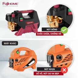 Thumbnail Máy rửa xe FUJIHOME PWX5B cảm ứng từ - Có điều chỉnh áp lực nước đầu ra - Tặng Aptomat chống giật 1
