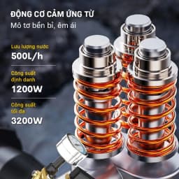 Thumbnail Máy rửa xe FUJIHOME PWX5B cảm ứng từ - Có điều chỉnh áp lực nước đầu ra - Tặng Aptomat chống giật 3