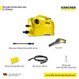 Thumbnail Máy Rửa Xe KARCHER Cầm Tay K2 Classic Động Cơ Chổi Than Áp Lực Cao Giúp Làm Sạch Ô Tô Xe Máy 3