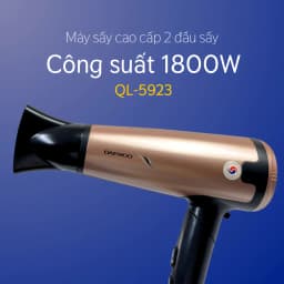 Thumbnail Máy sấy tóc 2 đầu sấy cao cấp Daewoo QL-5923 công suất 1800w, bảo hành 12 tháng 1