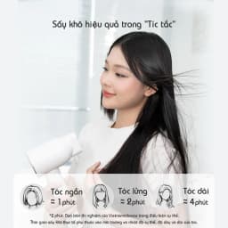 Thumbnail Máy Sấy Tóc Đa Năng Ion Âm HS01 Vietnamrobovac Digital High - Chế Độ Sấy Trẻ Em - Hàng Chính Hãng 2