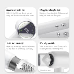 Thumbnail Máy Sấy Tóc Đa Năng Ion Âm HS01 Vietnamrobovac Digital High - Chế Độ Sấy Trẻ Em - Hàng Chính Hãng 4