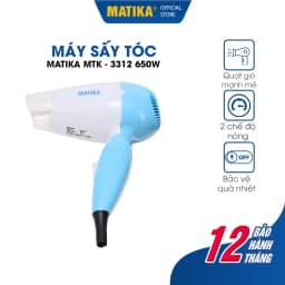 Thumbnail Máy Sấy Tóc Mini MATIKA 650W MTK-3312 1