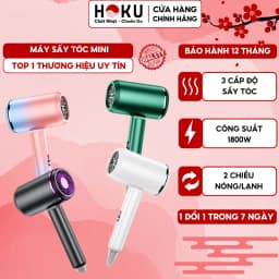 Thumbnail Máy sấy tóc mini, máy sấy tóc HOKU công suất lớn 1800W, Ion âm dưỡng tóc 2 chiều nóng lạnh MST06 1