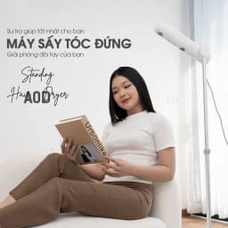 Thumbnail Máy Sấy Tóc Đứng Vietnamrobovac A0D - Sấy Tóc Tự Động- Dưỡng Tóc Mềm Mượt Bằng ion Âm - Điều Chỉnh Góc 180 Độ 2