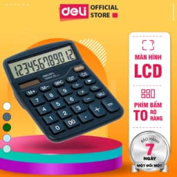 Thumbnail Máy Tính Cầm Tay Để Bàn 12 Số DELI - Màn Hình LCD Góc Nghiêng, Máy Tính Cơ Bản Cho Kế Toán Văn Phòng 1