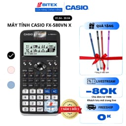 Thumbnail Máy Tính Casio FX-580VN X dành cho học sinh cấp 3 cấp 2 chuyên dụng cho phòng thi dành cho thi chuyển cấp đại học 1