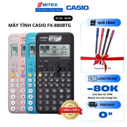 Thumbnail Máy tính học sinh Casio Fx-880BTG mới nhất dành cho học sinh cấp 2 cấp 3 lớp 6 đến12 chuyên dụng mang vào phòng thi 1