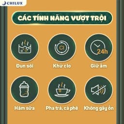 Thumbnail Máy đun nước pha sữa CHILUX đa năng, hâm sữa đúng nhiệt độ, giữ ấm suốt 24H, đun nước khử clo 2