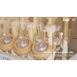 Thumbnail Máy úp bình sữa (tiệt trùng/sấy khô/khử mùi/bảo quản) UVC công nghệ PLASMA Plastio 2 BEBORN SBP02HB 3