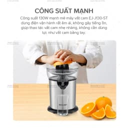 Thumbnail Máy Vắt Cam Sharp EJ-J130-ST Đầu Rót Trực Tiếp - Hàng Chính Hãng Bảo Hành 12 Tháng 2