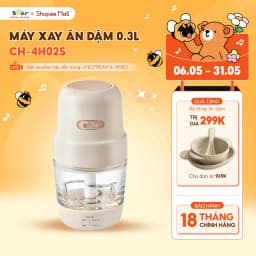 Thumbnail Máy Xay Ăn Dặm Bear 0.3L Máy Xay Thực Phẩn Cho Bé Ăn Dặm Cối Thủy Tinh Máy Xay Cháo Mini Máy Xay Thịt Ăn Dặm CH-4H02S 1