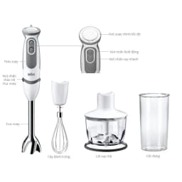 Thumbnail Máy xay cầm tay Braun MQ5235, Công suất 1000w, xay nhanh. BH 24 tháng. 2