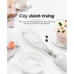 Thumbnail Máy Xay Cầm Tay Sharp EM-H076SV-WH 0.7L Kèm Cây Đánh Trứng [600W] BH 12 Tháng 4