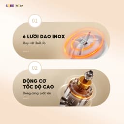 Thumbnail Máy Xay Sinh Tố 1.5L Bear Xay Đa Năng 2 Cối Xay Xay Hoa Quả Xay Sinh Tố Xay Thịt Xay Hạt Xay Đá Mịn Làm Nước Ép MX15L 4