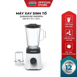 Thumbnail Máy xay sinh tố đa năng Sunhouse SHD5114 - Công suất 450W - Lưỡi dao Inox sắc bén - 3 chức năng - Hàng chính hãng 1