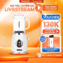 Thumbnail Máy Xay Sinh Tố Đa Năng Masuto Blender Chuyên xay Món Healthy Eat Clean Mua 1 Tặng 1, bảo hành 12 tháng 1