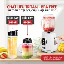 Thumbnail Máy Xay Sinh Tố Đa Năng Masuto Blender Chuyên xay Món Healthy Eat Clean Mua 1 Tặng 1, bảo hành 12 tháng 4