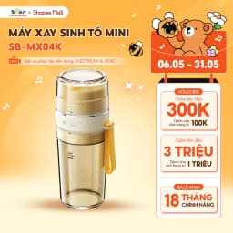 Thumbnail Máy Xay Sinh Tố Cầm Tay Bear Máy Xay Rau Củ Quả Làm Sinh Tố Máy Xay Nước Ép Mini Máy Xay Mini Tích Điện 400ml SB-MX04K 1