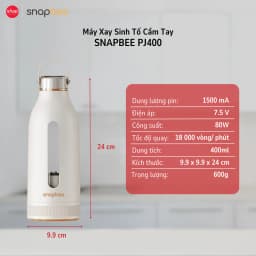Thumbnail Máy Xay Sinh Tố Cầm Tay Không Dây Snapbee PJ400_Máy Xay Đa Năng Nhỏ Gọn Lưỡi Xay 10 Cánh Inox [Snap Kitchen] 3