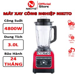 Thumbnail Máy Xay Sinh Tố Công Nghiệp NIKITO 5000W xay đá Xay, thịt cá, rau củ quả, sinh tố, ngũ cốc, đồ khô, BH 24Tháng 1