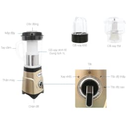 Thumbnail Máy xay sinh tố đa năng 3 cối Kangaroo KG3B6M 2
