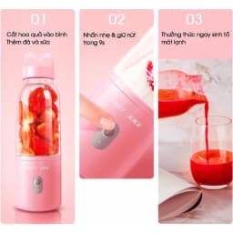 Thumbnail Máy xay sinh tố, rau củ cầm tay YOICE MEET JUICE 500ml, 4 lưỡi dao sắc bén cực nhuyễn [HÀNG CHÍNH HÃNG] 2