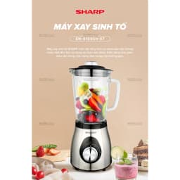 Thumbnail Máy Xay Sinh Tố Sharp EM-S155GV-ST 1.5L Cối Thủy Tinh [500W, 5 Tốc Độ] - BH 12T 2