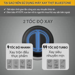 Thumbnail Máy Xay Thịt 2 Lưỡi Dao Kép BlueStone CHB-5145 - 2 Lít - 350W - Cối thủy tinh 2
