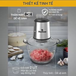 Thumbnail Máy Xay Thịt 2 Lưỡi Dao Kép BlueStone CHB-5145 - 2 Lít - 350W - Cối thủy tinh 4