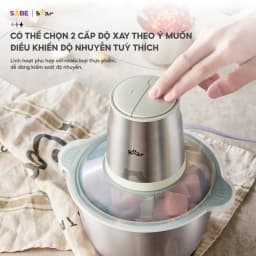 Thumbnail Máy Xay Thịt Bear Máy Xay Thịt Đa Năng Cối Xay Thịt Máy Xay Nhanh Xay Nhuyễn Thịt Cá Xay Mạnh Mẽ 4 Lưỡi Dao CH-4H03F 2