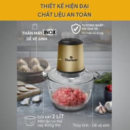 Thumbnail Máy Xay Thịt BlueStone 2 Lưỡi Dao Kép CHB-5148 - 2 Lít - 350W - Cối thủy tinh 4
