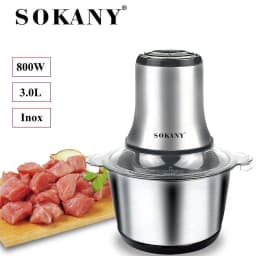 Thumbnail Máy xay thịt, sinh tố đa năng cối INOX SOKANY 800W dung tích 3L SK7005A 6 lưỡi dao giúp nhuyễn nhanh thịt, thực phẩm 4