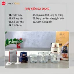 Thumbnail Máy Xay Thịt SNAPBEE BL200_Máy Xay Đa Năng 2 Cối, 2 Lưỡi Dao [Snap Kitchen] 3
