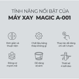 Thumbnail Máy xay thực phẩm Magic A-001,công suất 400W,dung tích 1.7L, 4 lưỡi giao không gỉ 2