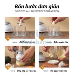 Thumbnail Máy Xay Tỏi Ớt Hành Padabanic 005 Máy Xay Thịt Bằng Tay Mini Nhỏ Gọn Tiện Lợi 4