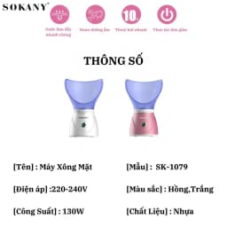Thumbnail Máy xông mặt thảo dược SOKANY SK-1079, xông sữa, thông thảo dược giúp thông thoáng mũi họng hiệu quả 3