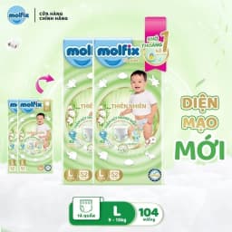 Thumbnail Mega Jumbo2-Combo 2 Tã/bỉm quần Molfix Thiên nhiên Super Jumbo M112/L104/XL92/XXL84 2