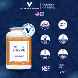Thumbnail Men tiêu hóa hỗ trợ đường ruột The Vitamin Shoppe Multi-Enzyme 100 viên 1