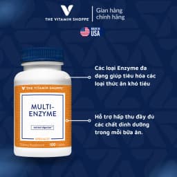 Thumbnail Men tiêu hóa hỗ trợ đường ruột The Vitamin Shoppe Multi-Enzyme 100 viên 2
