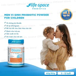 Thumbnail Men vi sinh Life Space Powder For Children giúp hỗ trợ tốt cho tiêu hóa, hỗ trợ tăng cường sức đề kháng cho bé 3-12 tuổi 2