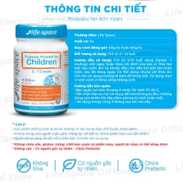 Thumbnail Men vi sinh Life Space Powder For Children giúp hỗ trợ tốt cho tiêu hóa, hỗ trợ tăng cường sức đề kháng cho bé 3-12 tuổi 3