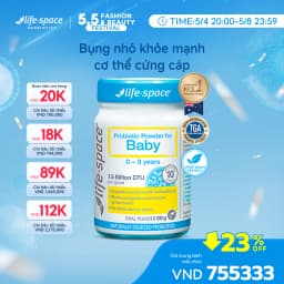 Thumbnail Men vi sinh Life Space Powder For Baby giúp hỗ trợ tốt cho tiêu hóa, hỗ trợ tăng cường sức đề kháng cho bé 0-3 tuổi 60g 1